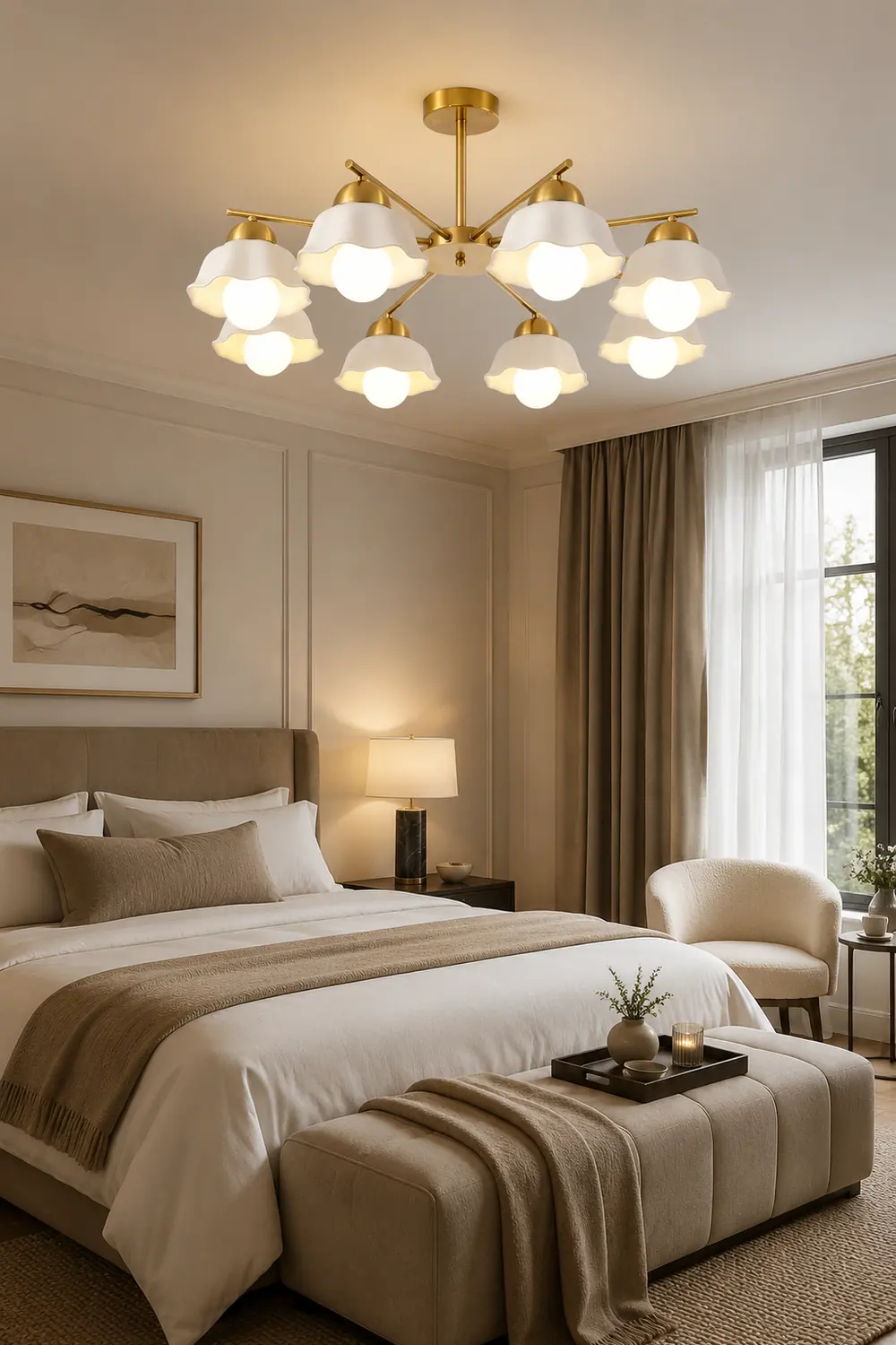 Flower Shade Chandelier - Lumpaz