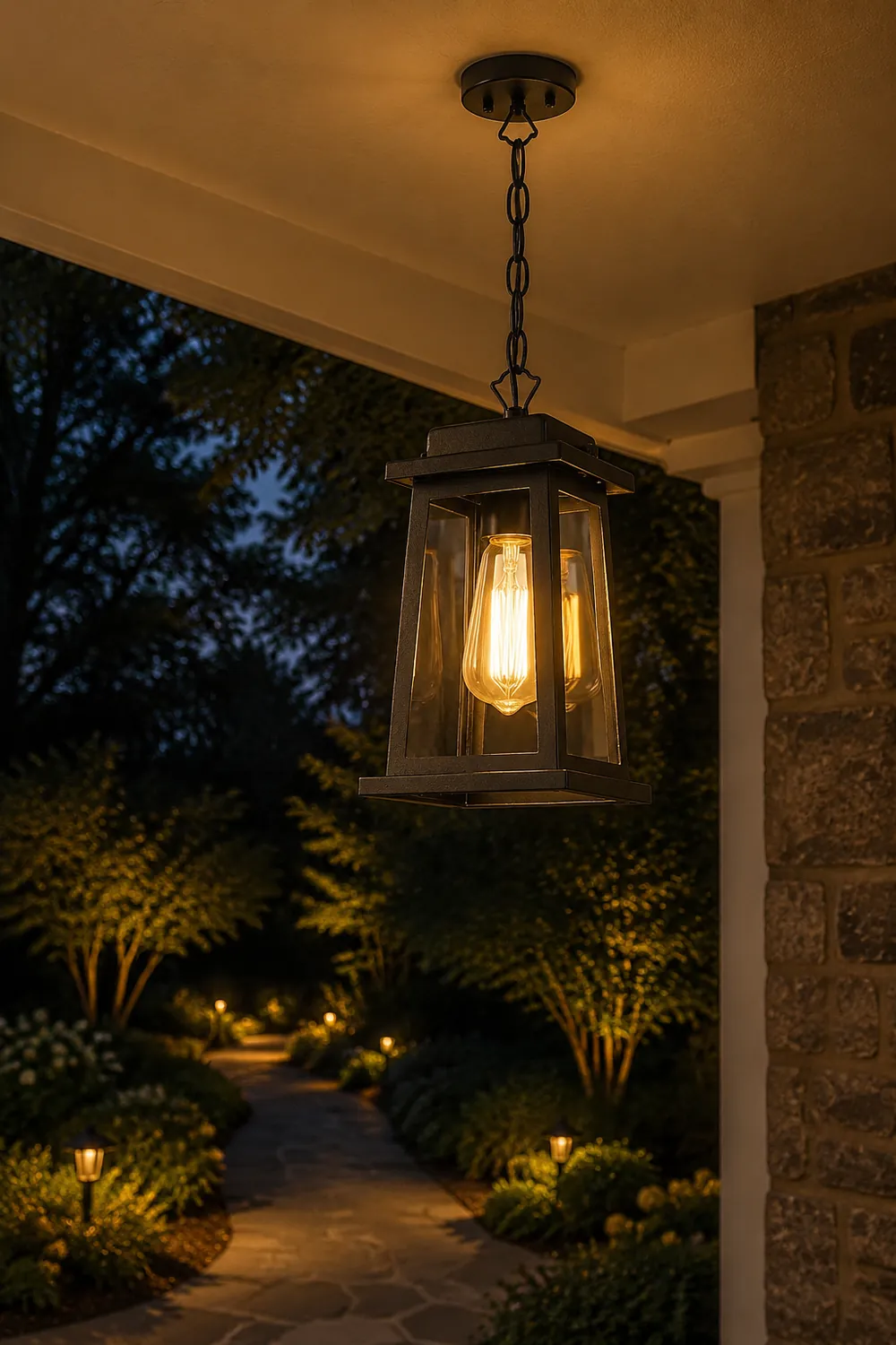 Outdoor Lantern Pendant Lamp - Lumpaz