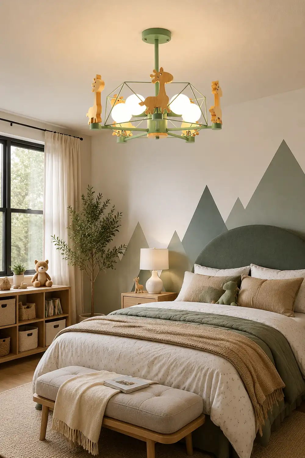 Lovely Deer Wooden Chandelier - Lumpaz