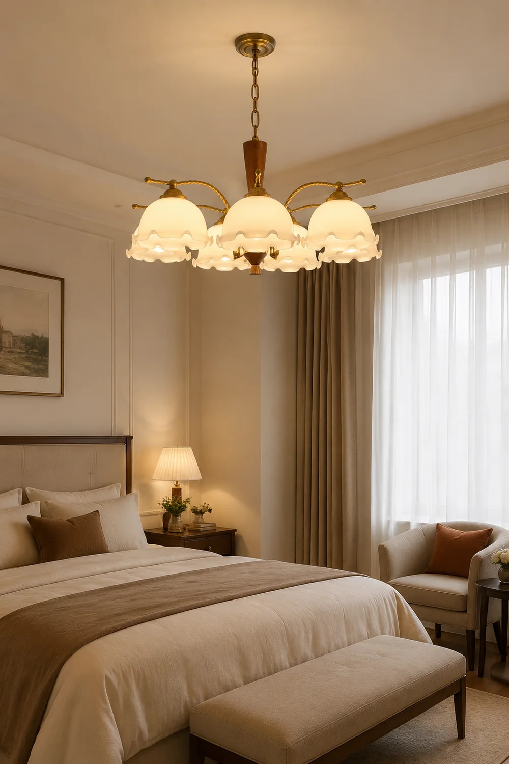 Milky Flower Chandelier - Lumpaz