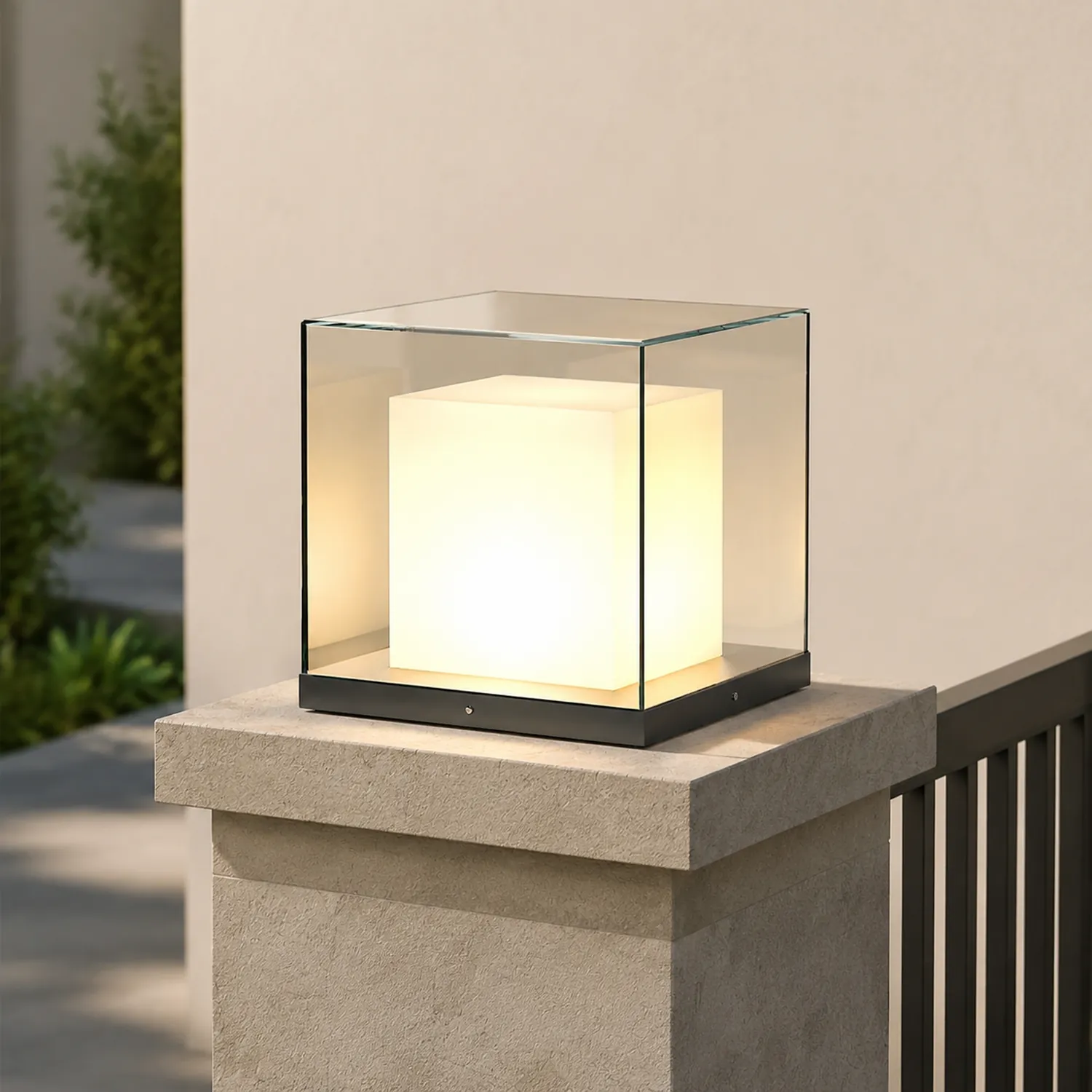 Square Box Outdoor Post Light - Lumpaz
