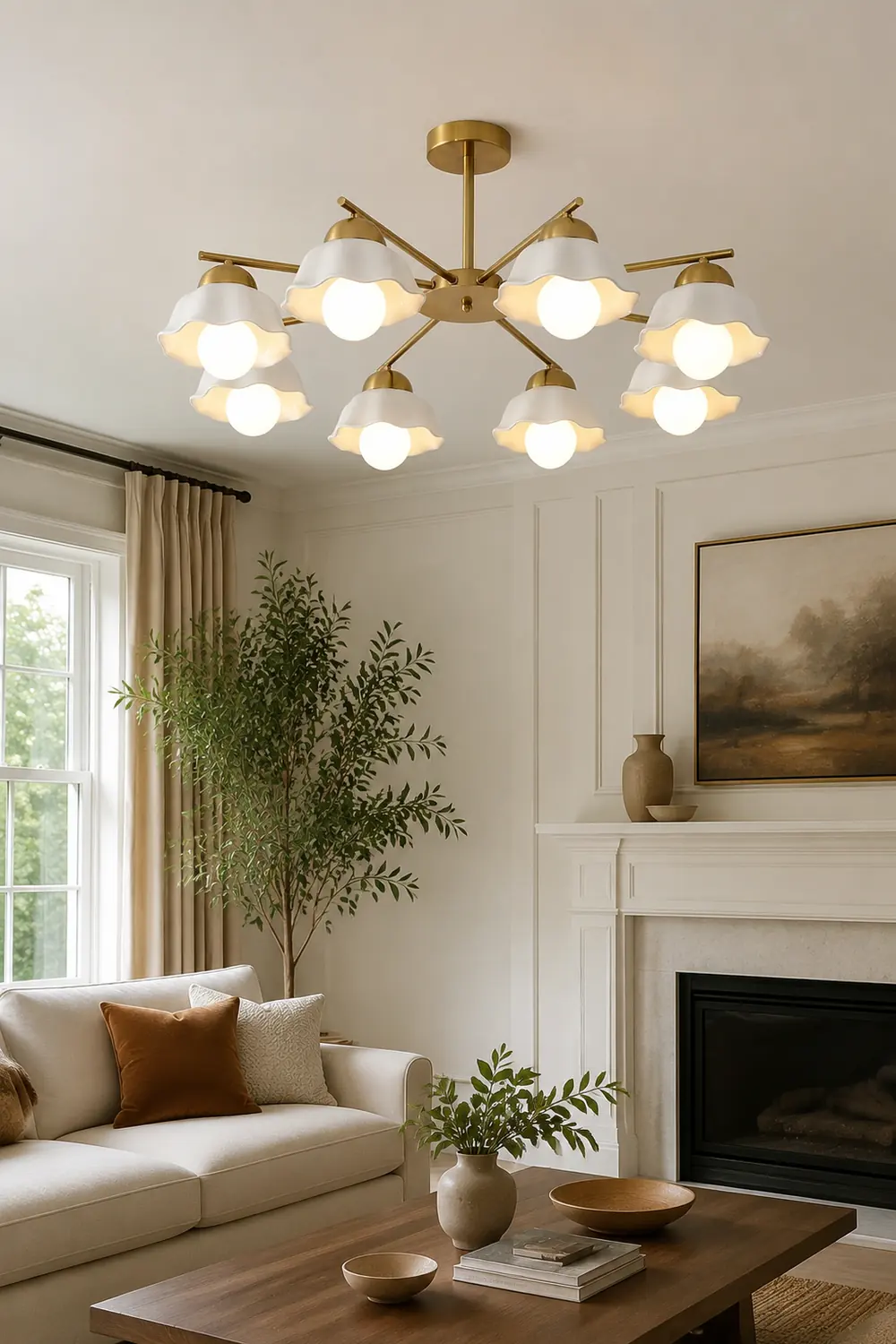 Flower Shade Chandelier - Lumpaz