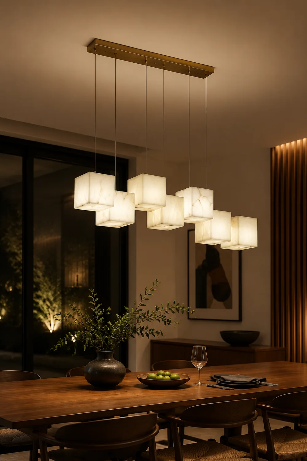 Alabaster Box Chandelier - Lumpaz