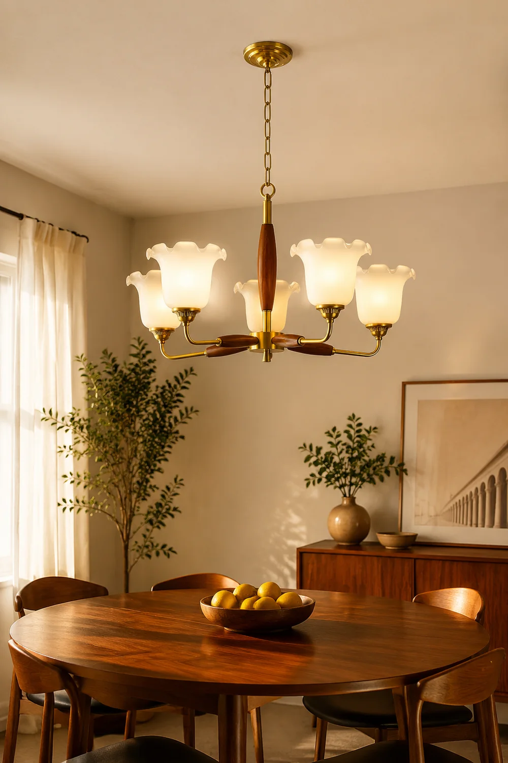 Trumpet Flower Glass Chandelier - Lumpaz