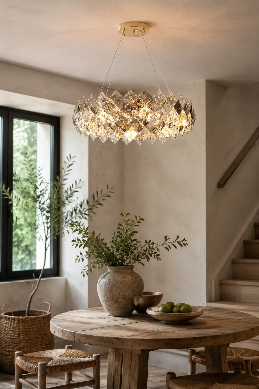 Scale Crystal Round Chandelier - Lumpaz