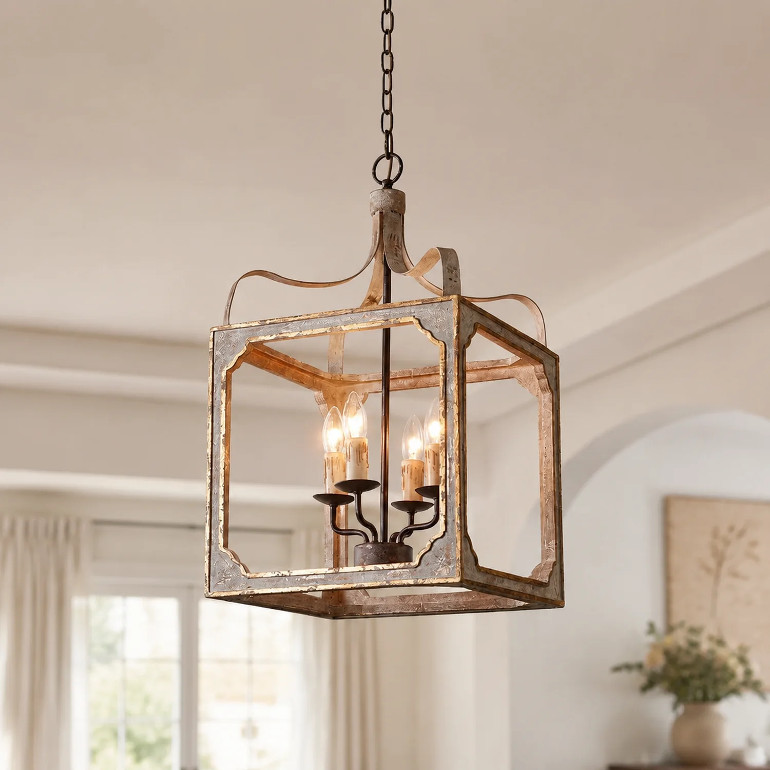 Boho Rustic Cube Chandelier - Lumpaz