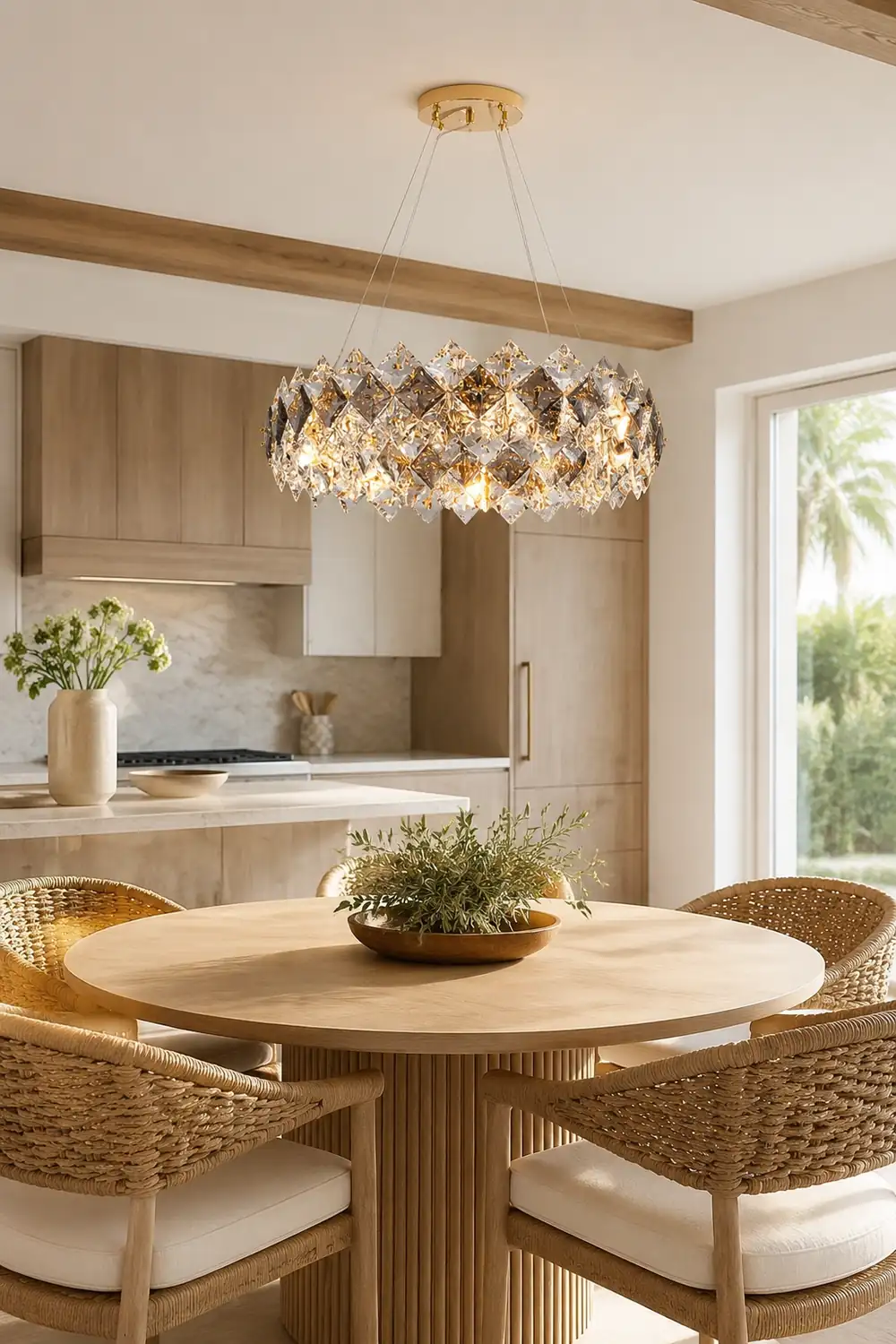 Scale Crystal Round Chandelier - Lumpaz