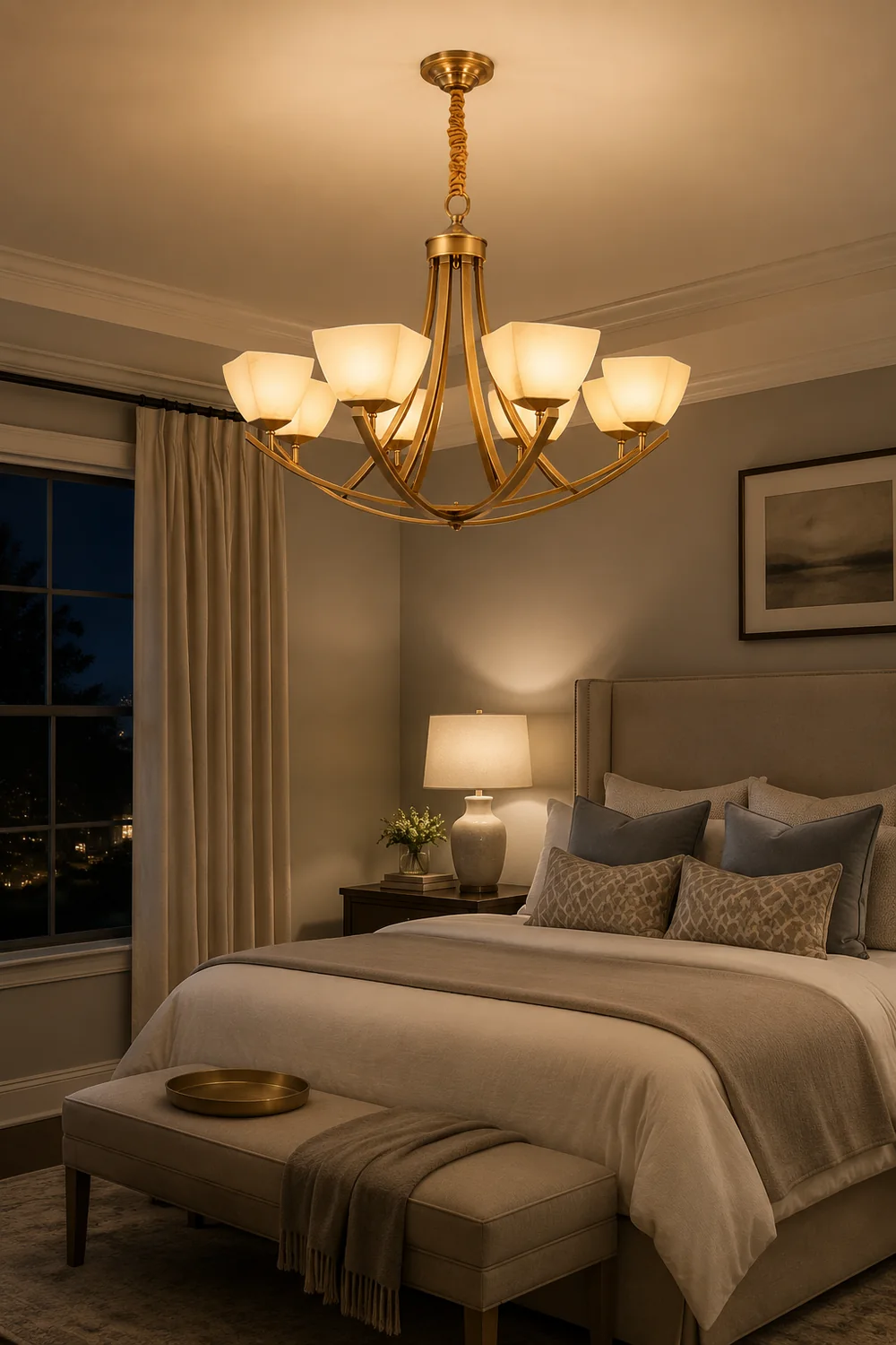 Dover Brass Chandelier - Lumpaz