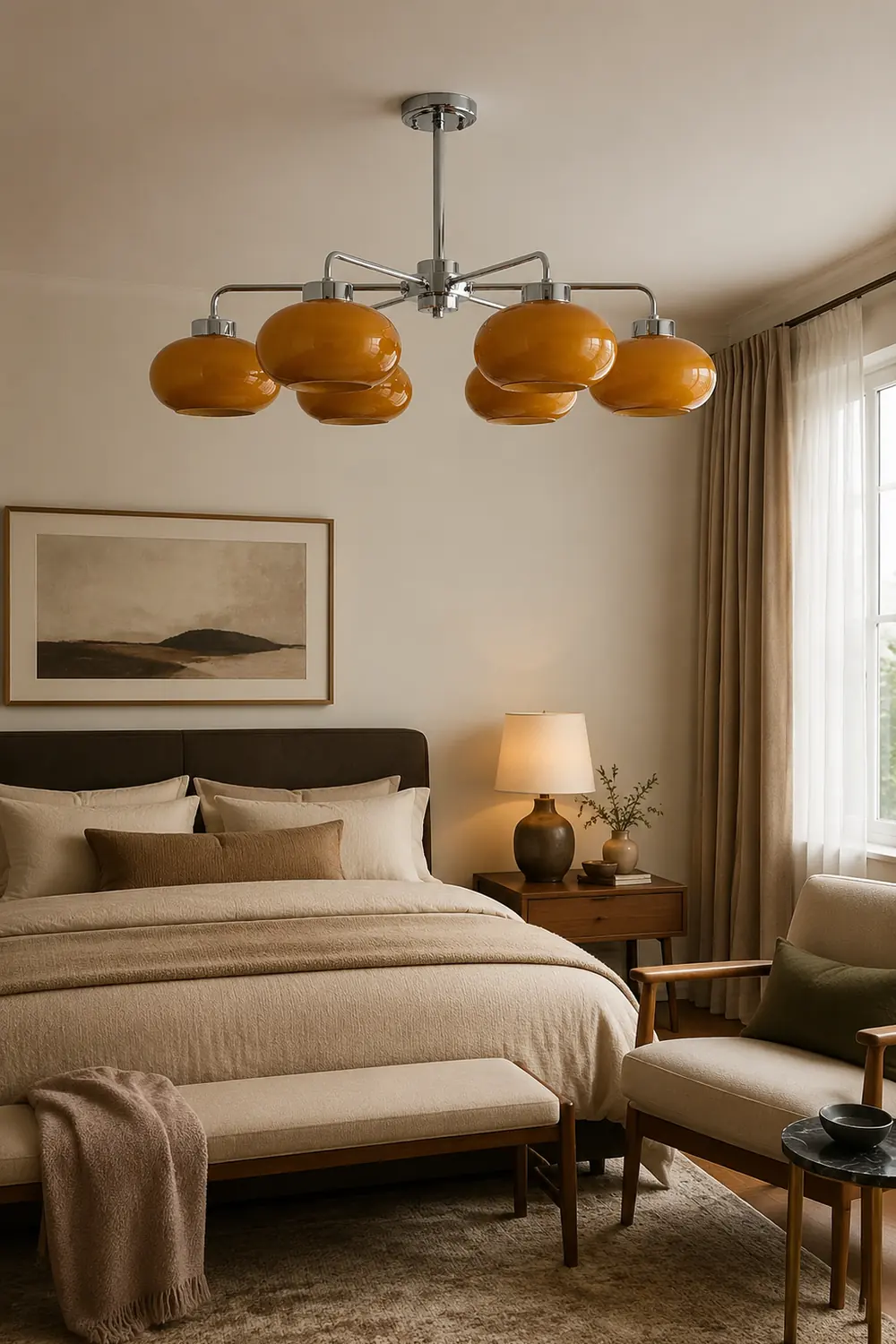 Oval Persimmon Chandelier - Lumpaz