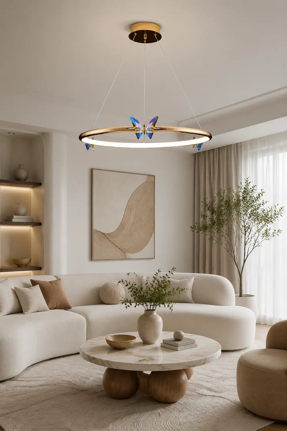 Blue Butterfly Chandelier - Lumpaz