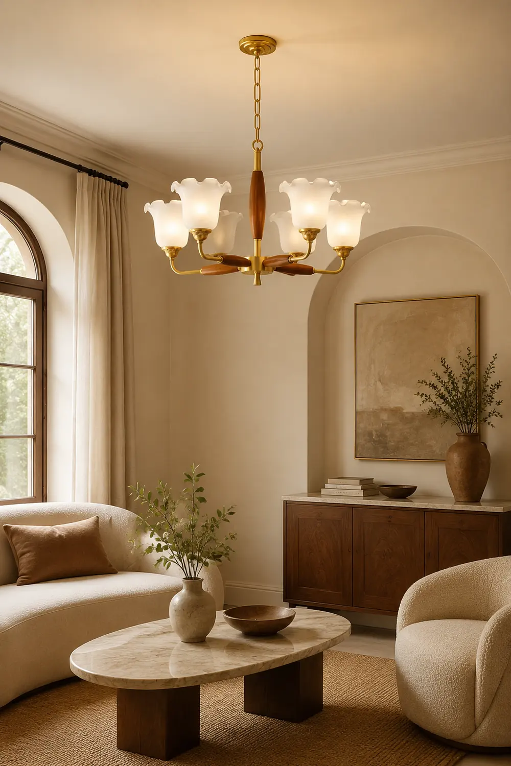 Trumpet Flower Glass Chandelier - Lumpaz