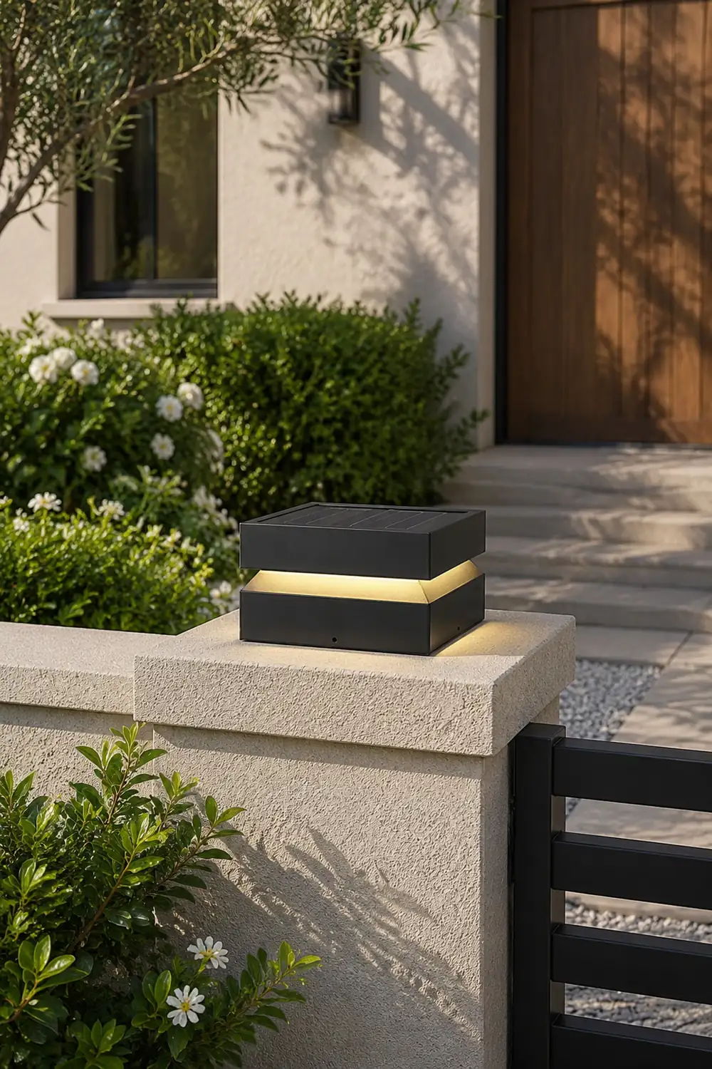 Solar Power Square Post Light - Lumpaz