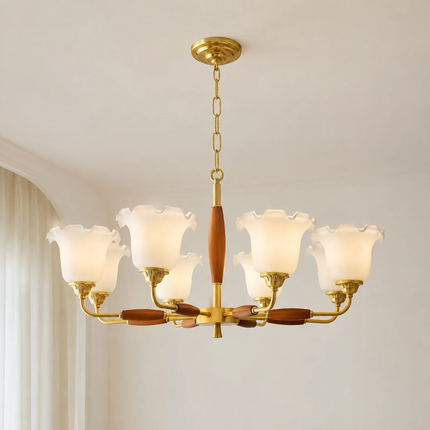 Trumpet Flower Glass Chandelier - Lumpaz