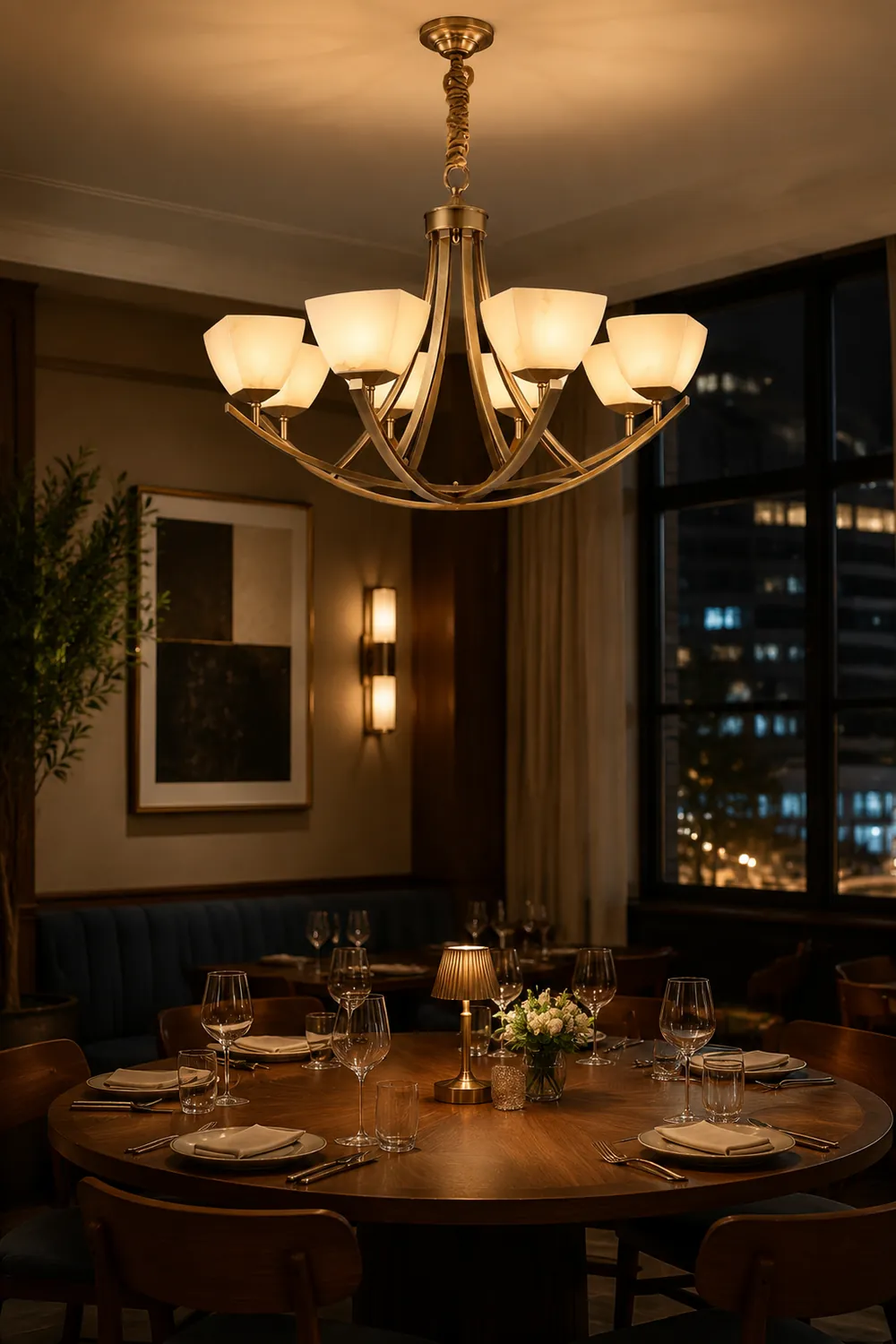 Dover Brass Chandelier - Lumpaz