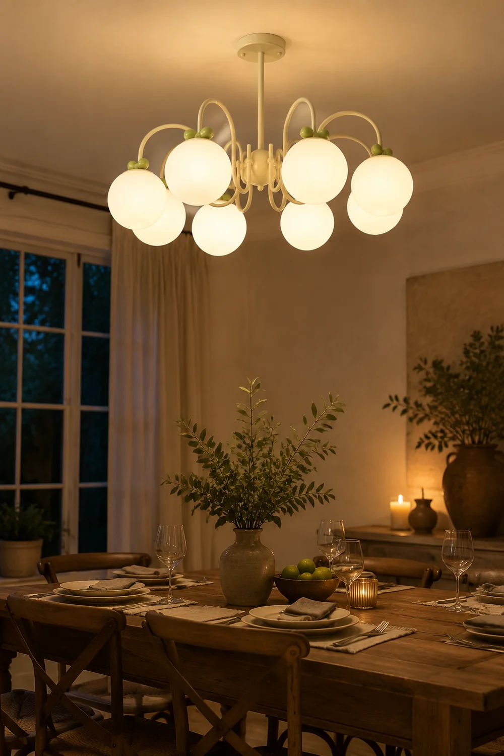 Cream Cherry Chandelier - Lumpaz