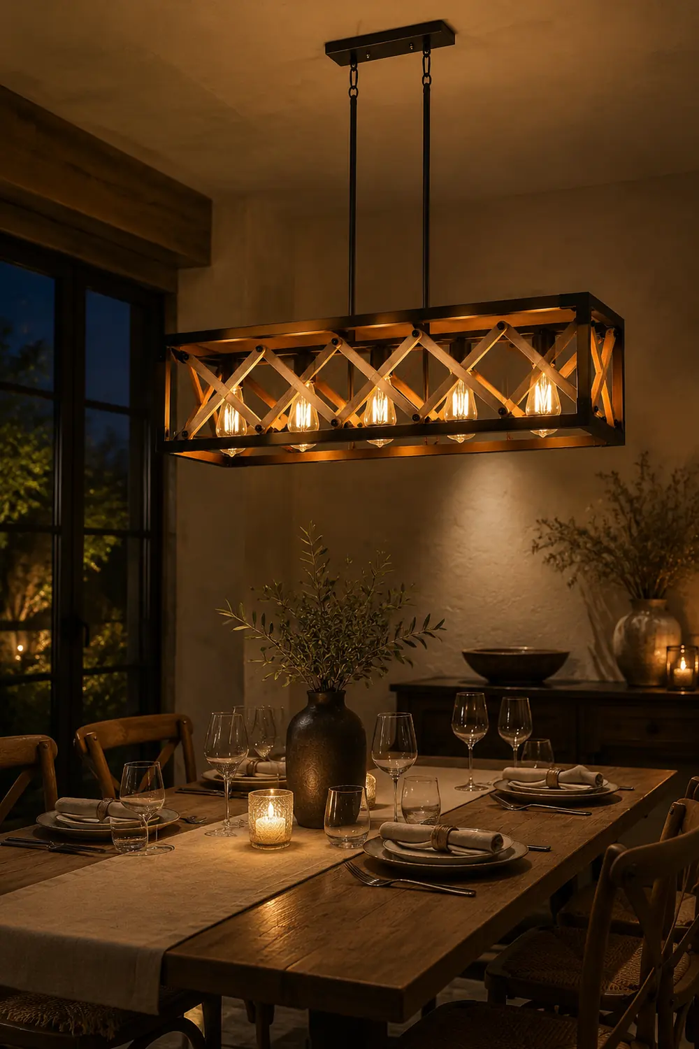 Kitchen Island Rectangle Chandelier - Lumpaz