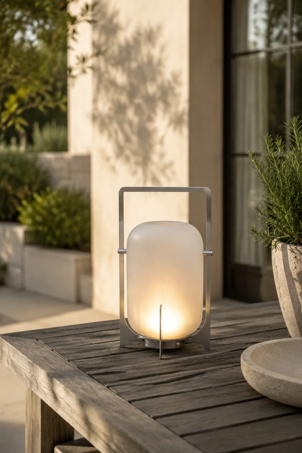 Silver Twilight Lantern Table Light - Lumpaz