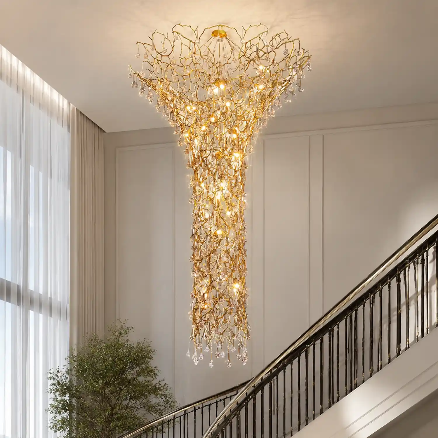 Tree Branch Staircase Chandelier - Lumpaz