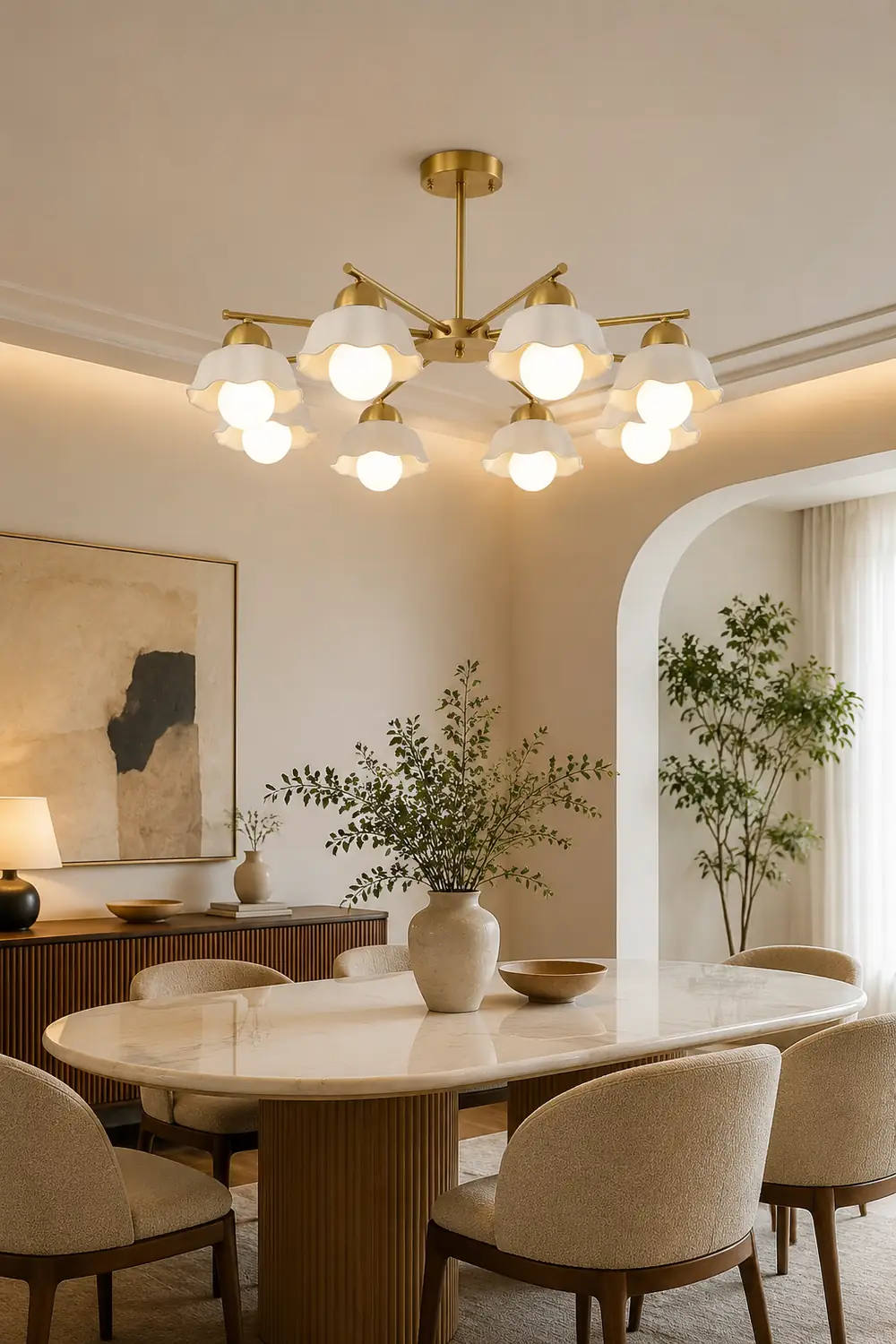 Flower Shade Chandelier - Lumpaz