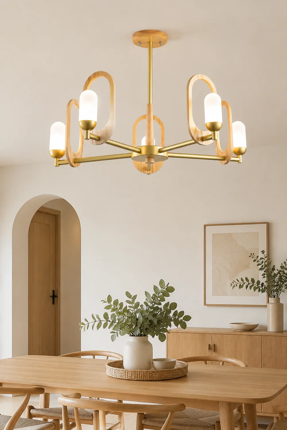 Wood Art Halo Chandelier - Lumpaz
