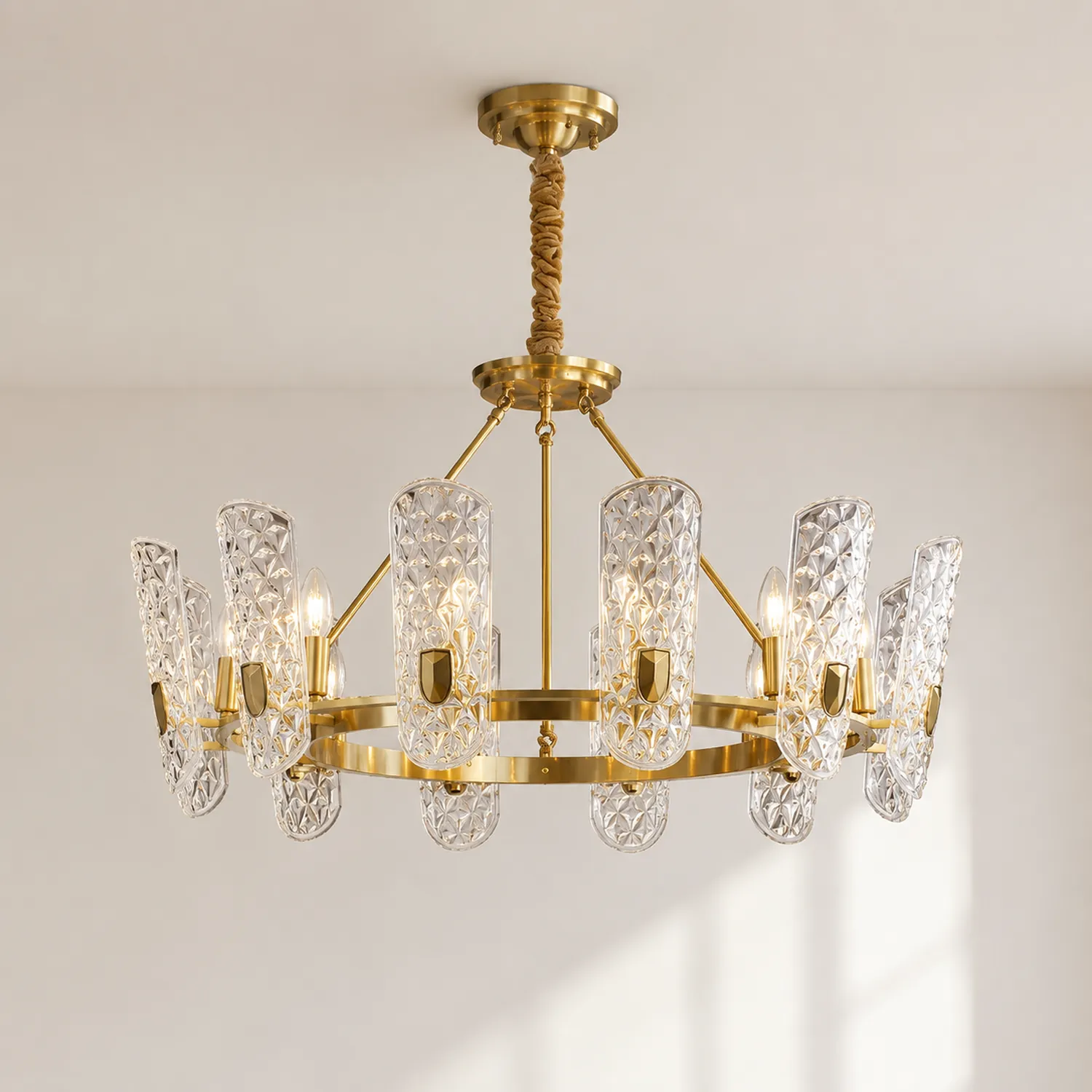 Brass Central Chandelier - Lumpaz