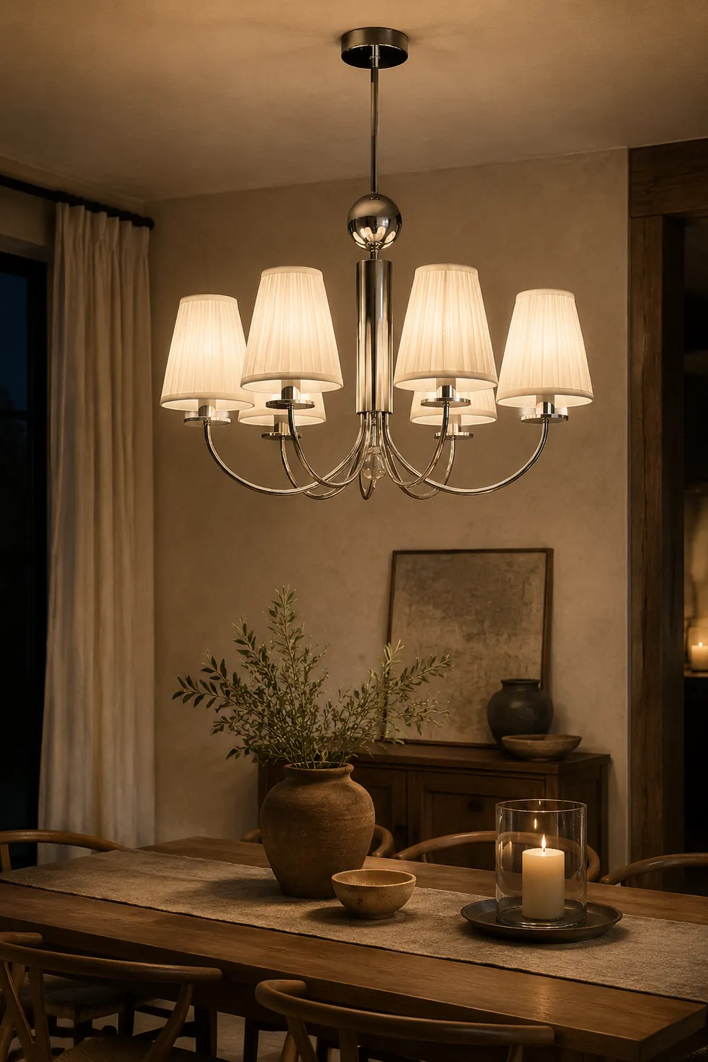 Simplicity Chrome Chandelier - Lumpaz