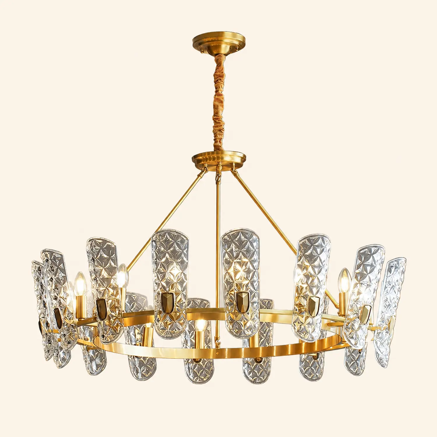 Brass Central Chandelier - Lumpaz