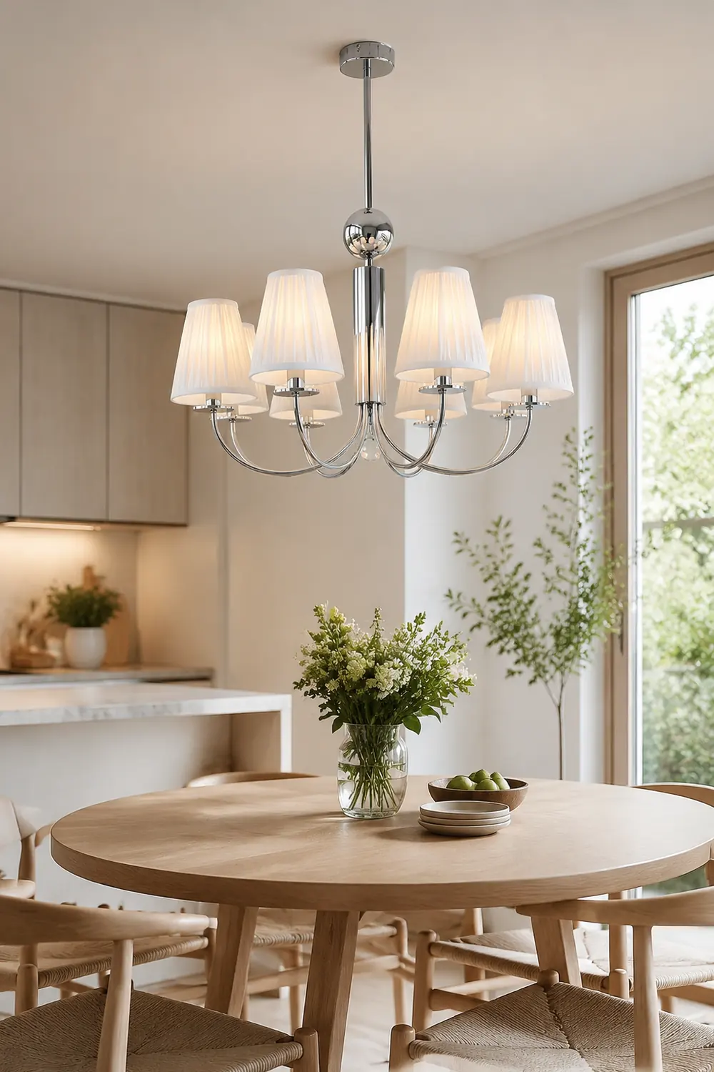 Simplicity Chrome Chandelier - Lumpaz