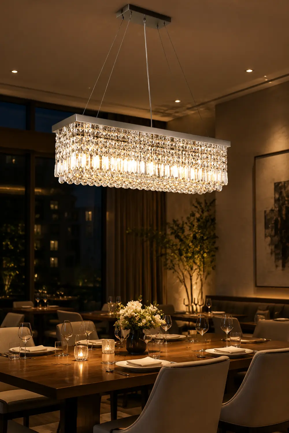Crystal Raindrop Chandelier - Lumpaz
