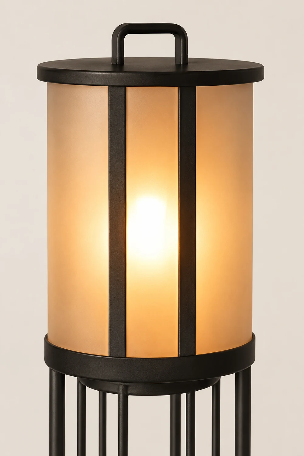 Round Pillar Acrylic Lantern Outdoor Lamp - Lumpaz