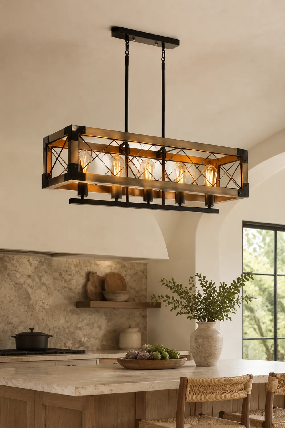 Kitchen Island Rectangle Chandelier - Lumpaz