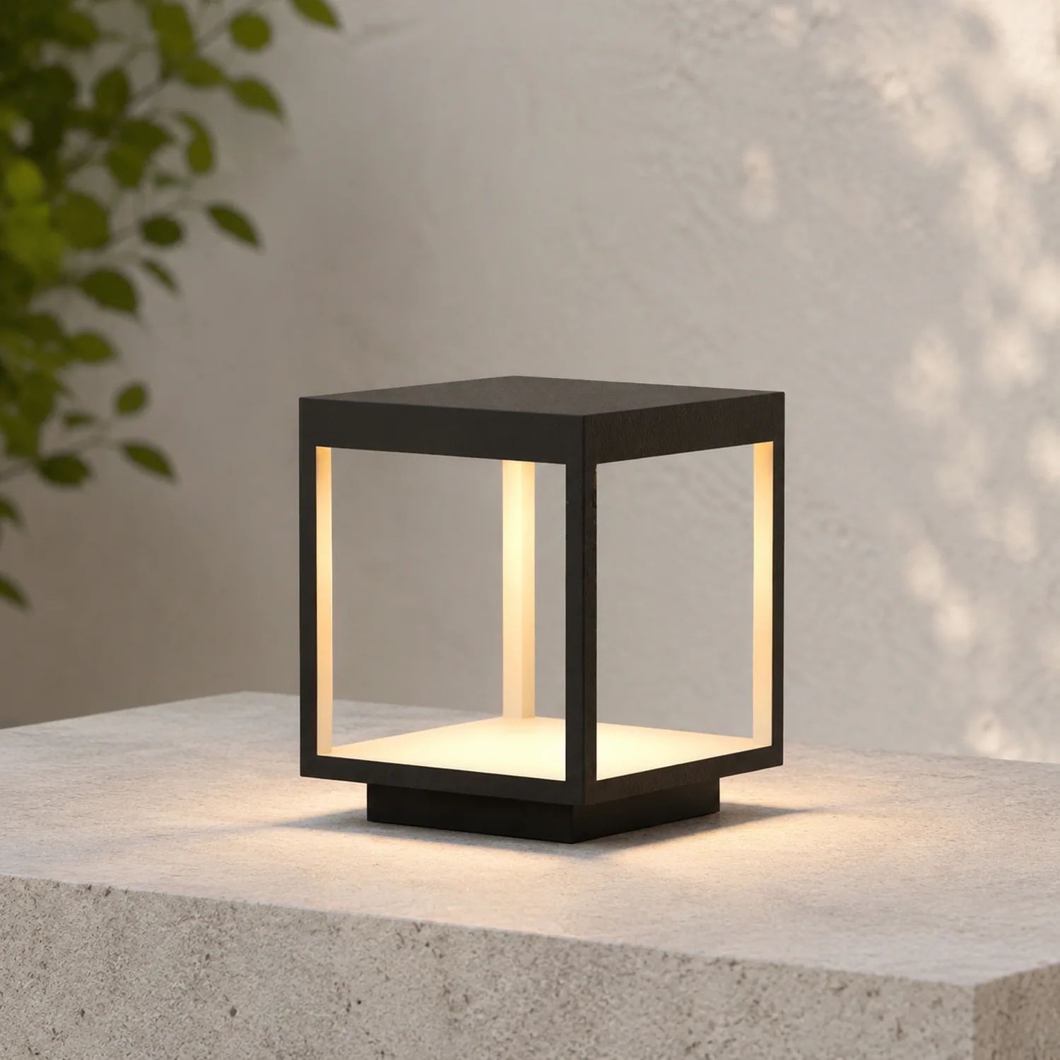 Square Frame Fence Post Garden Light - Lumpaz