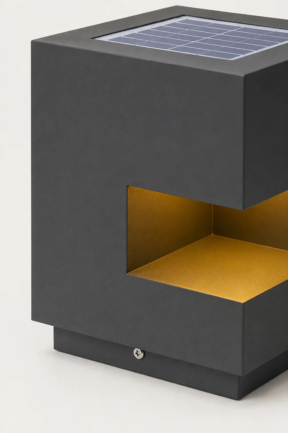 Regular Cube Solar Power Post Light - Lumpaz