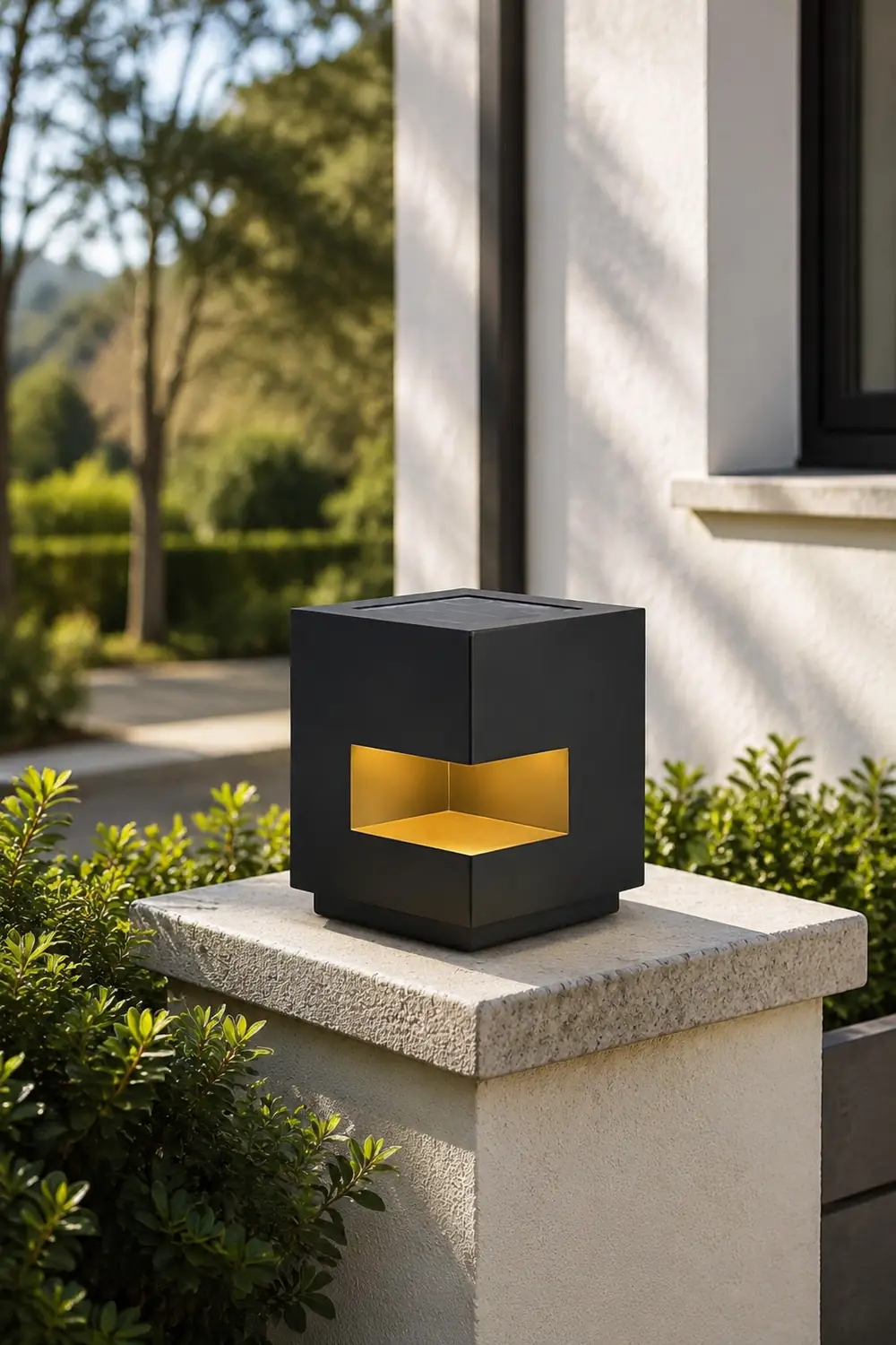 Regular Cube Solar Power Post Light - Lumpaz