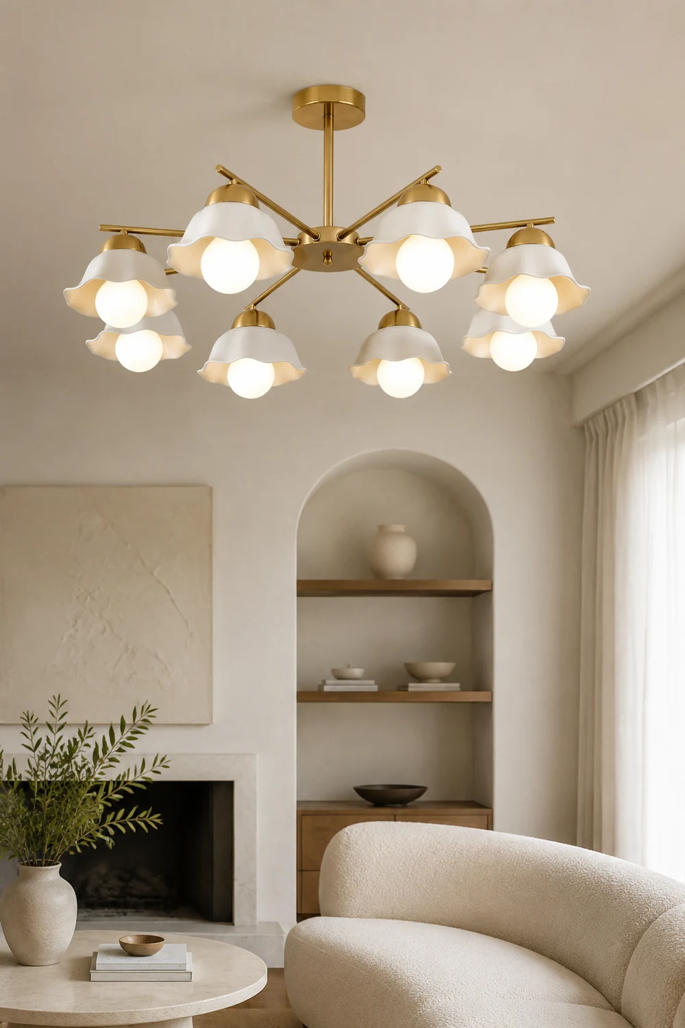 Flower Shade Chandelier - Lumpaz