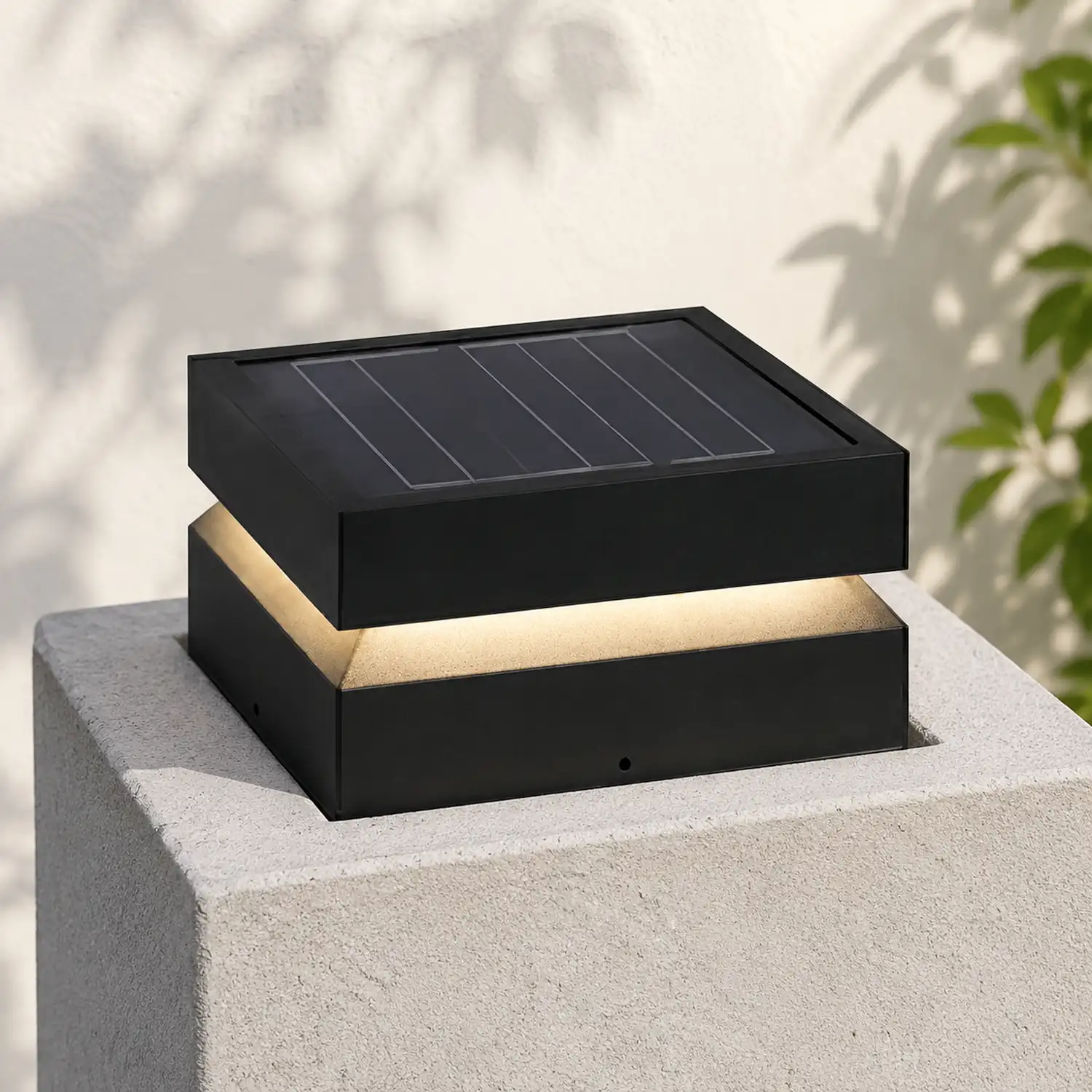 Solar Power Square Post Light - Lumpaz
