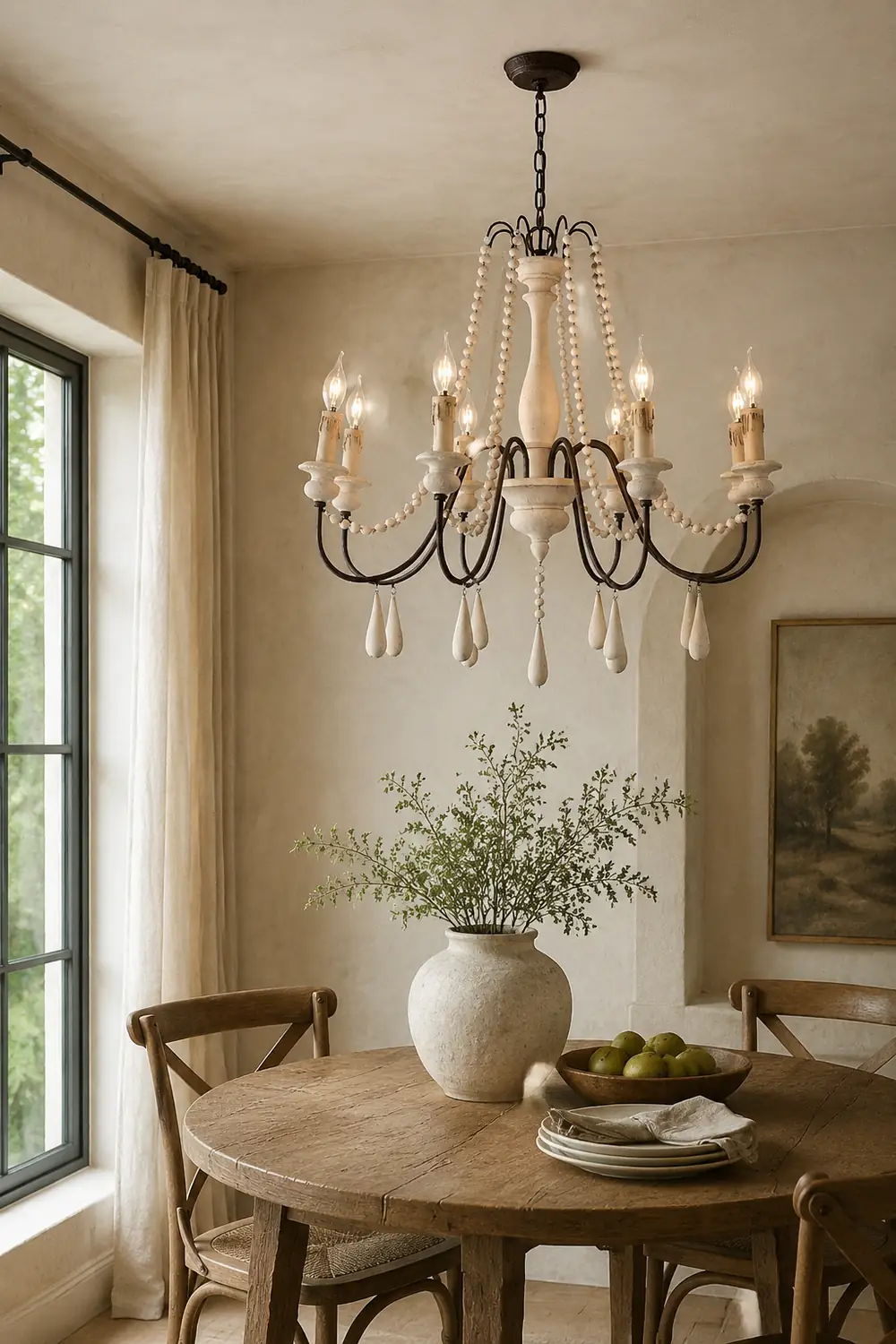 Candle Style Beaded Chandelier - Lumpaz