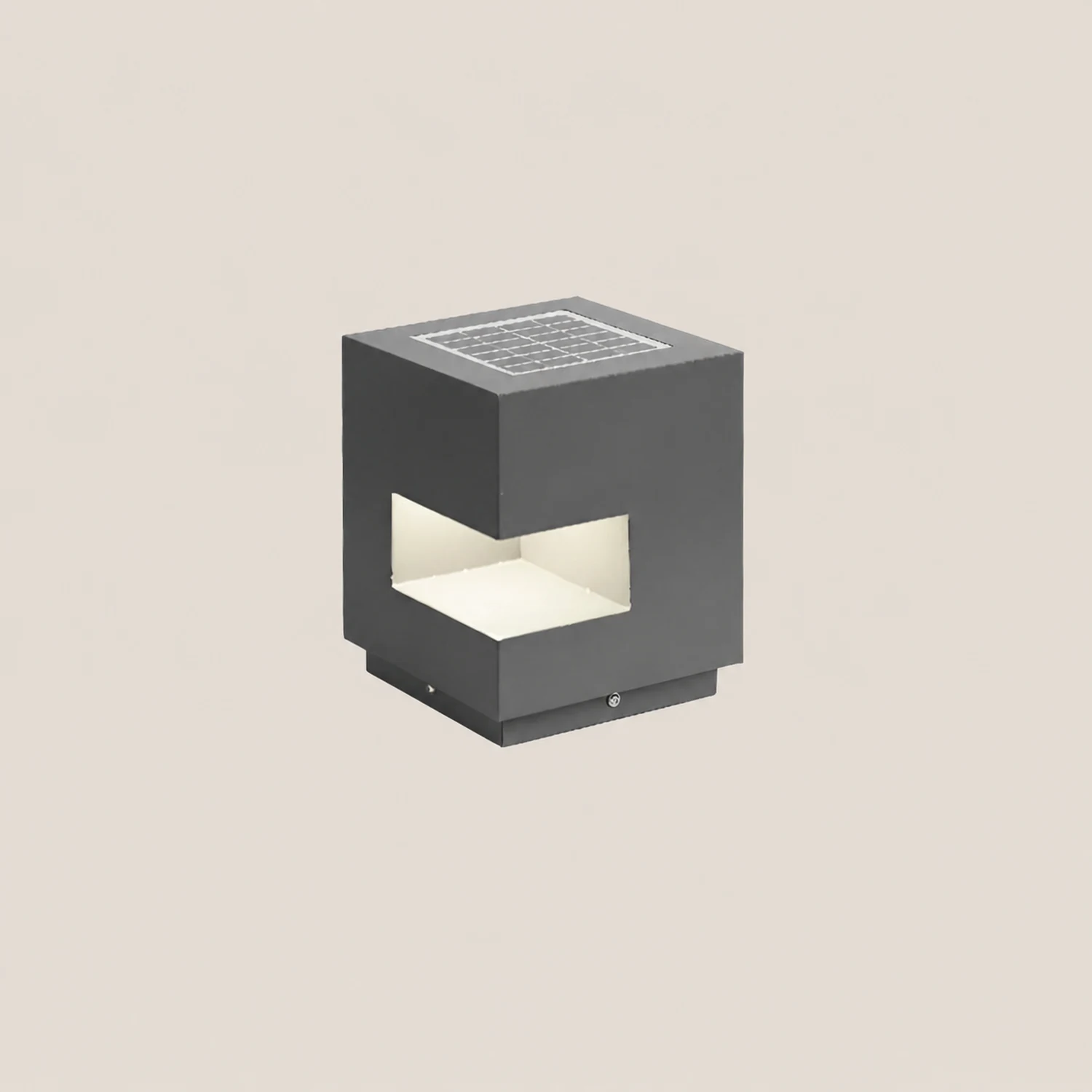 Regular Cube Solar Power Post Light - Lumpaz