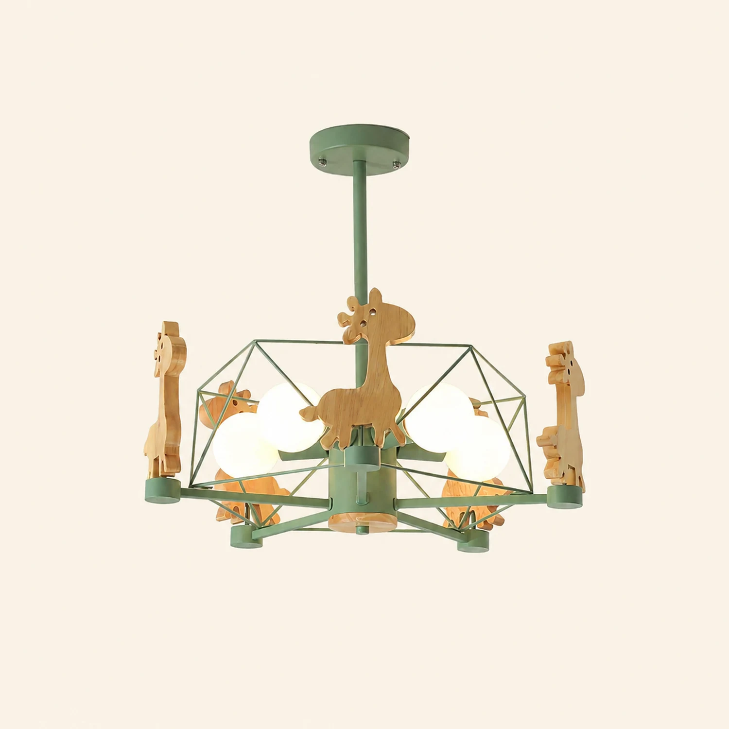 Lovely Deer Wooden Chandelier - Lumpaz