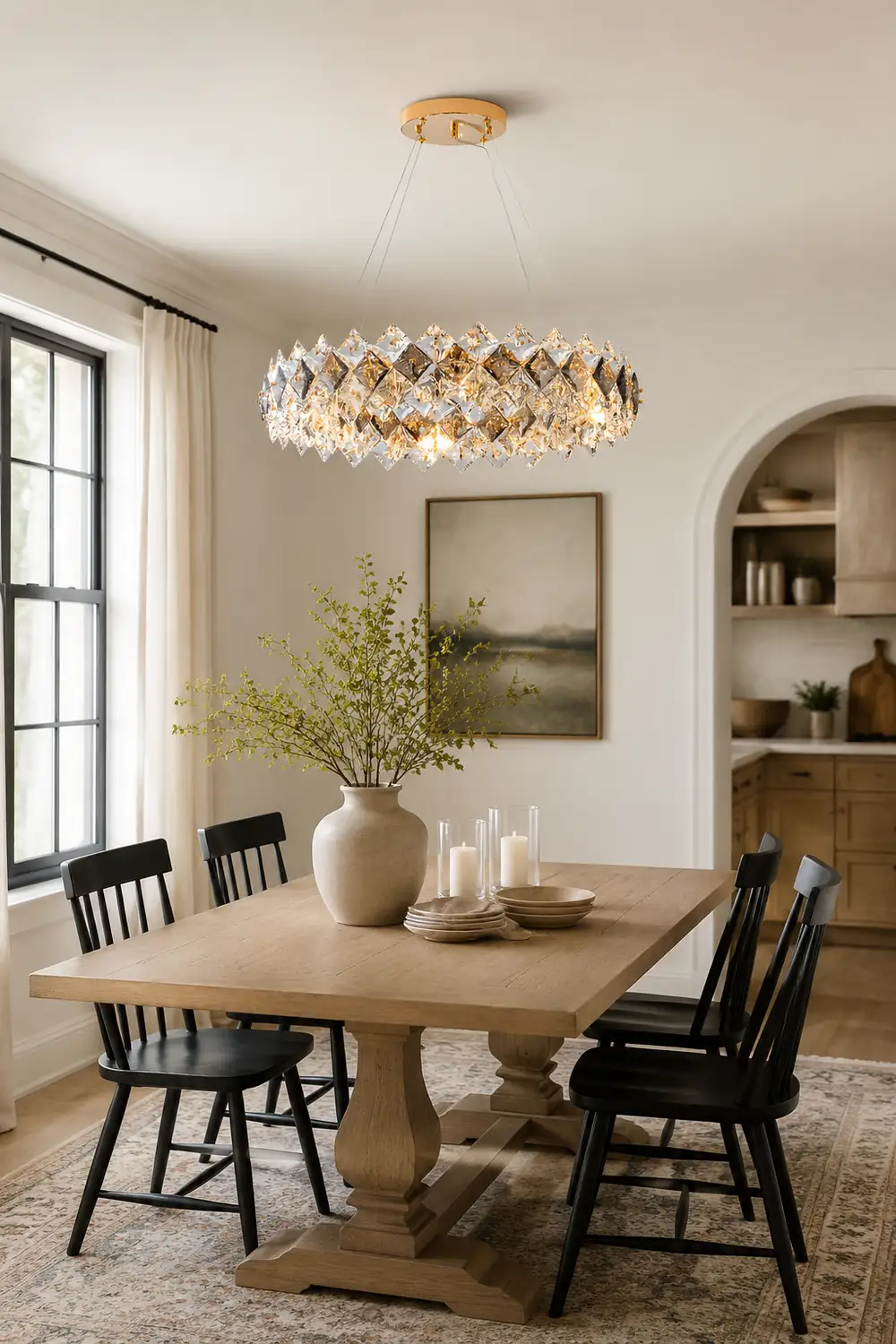 Scale Crystal Round Chandelier - Lumpaz