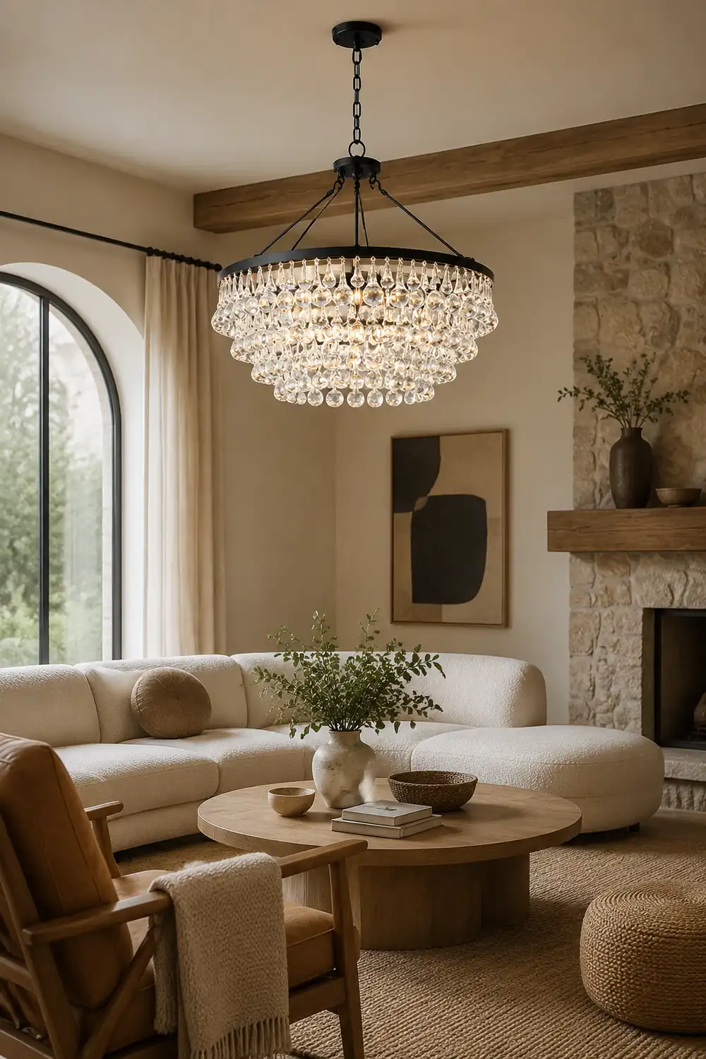 Unique Tiered Crystal Chandelier - Lumpaz