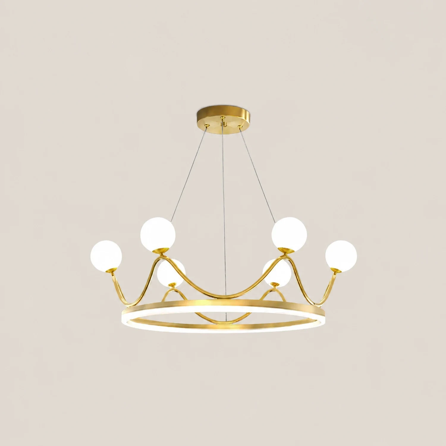 Crown Brass Chandelier - Lumpaz