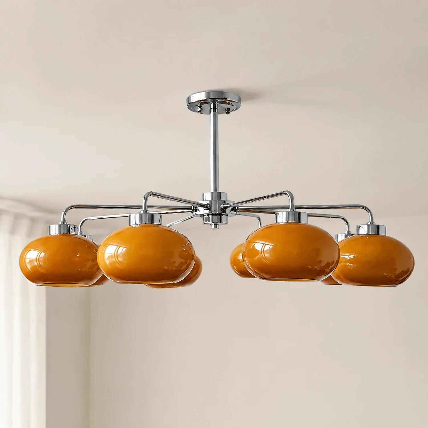 Oval Persimmon Chandelier - Lumpaz