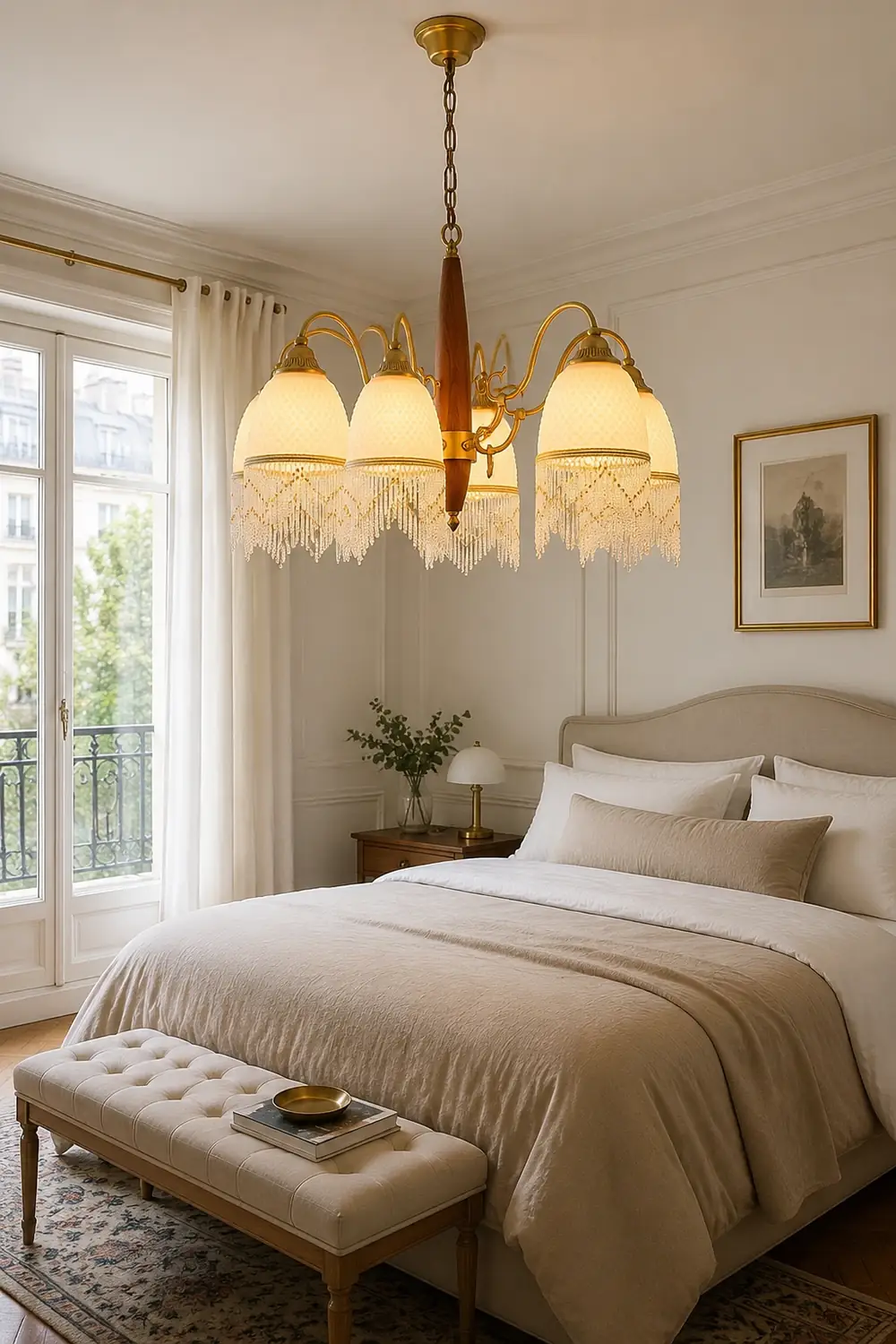 Mesh Tassel Glass Chandelier - Lumpaz