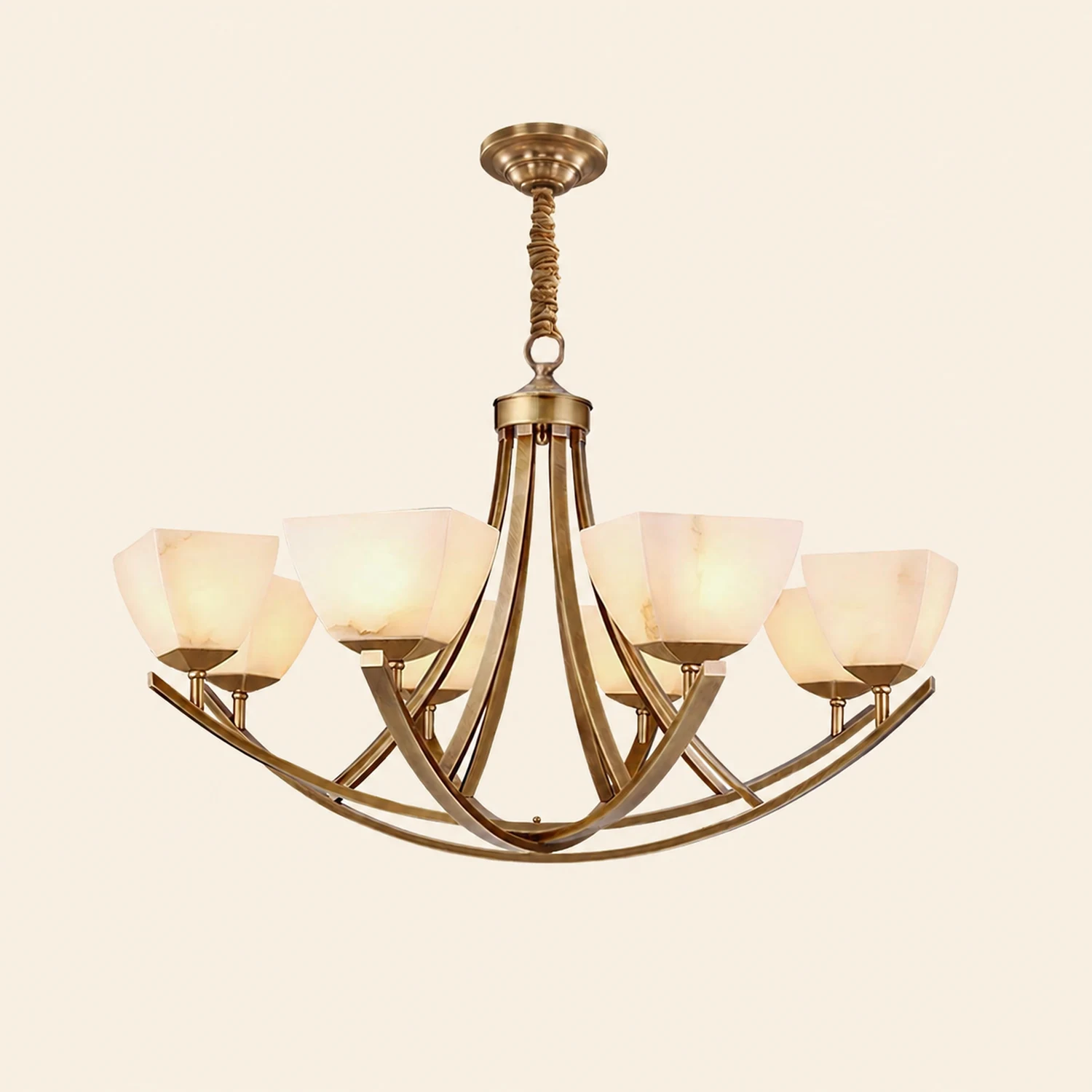 Dover Brass Chandelier - Lumpaz
