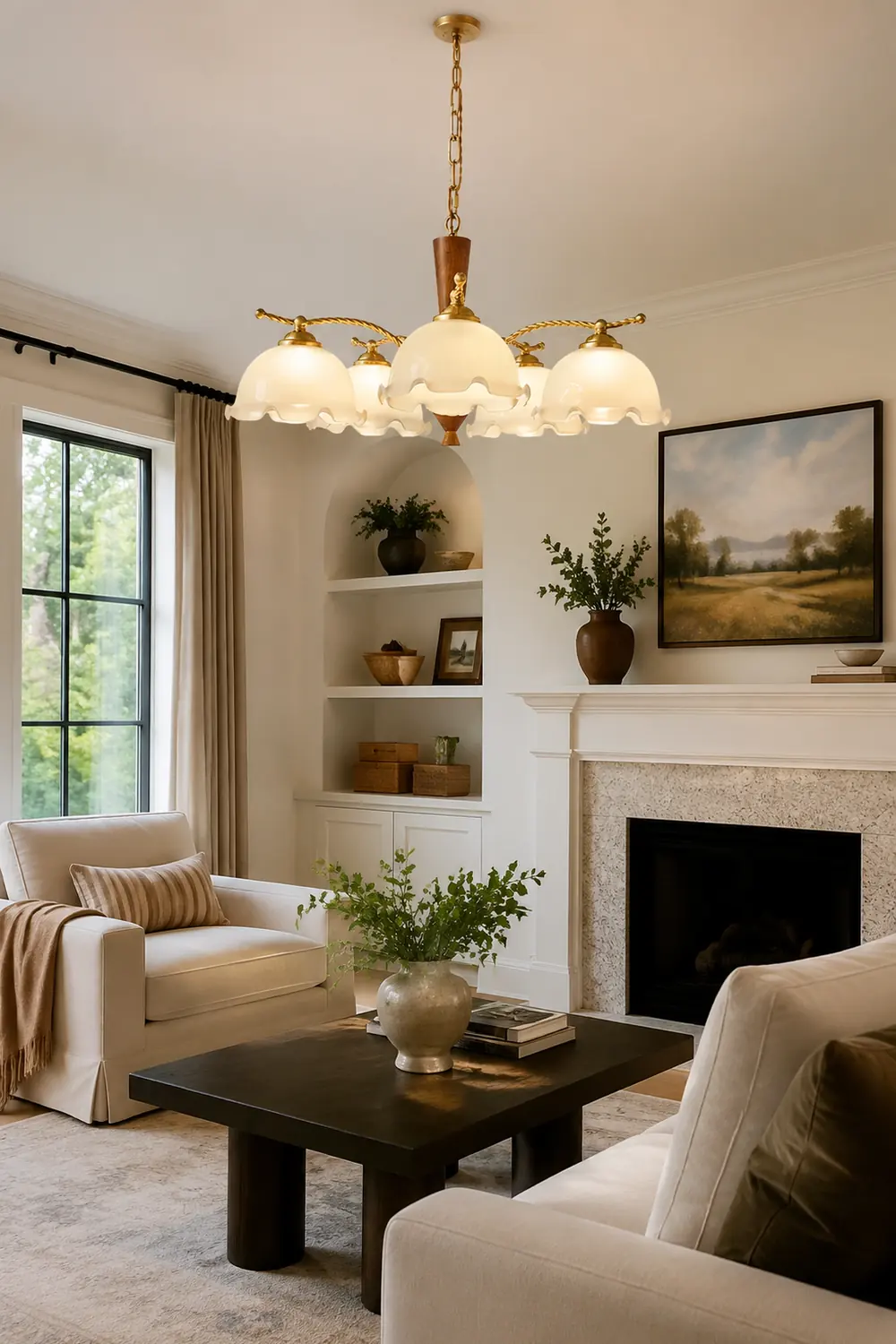 Milky Flower Chandelier - Lumpaz