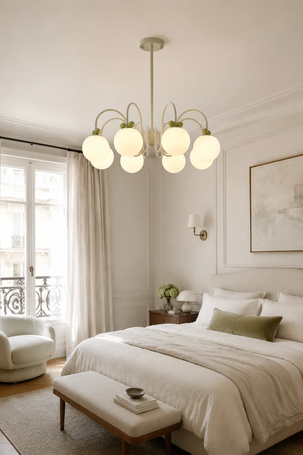 Cream Cherry Chandelier - Lumpaz