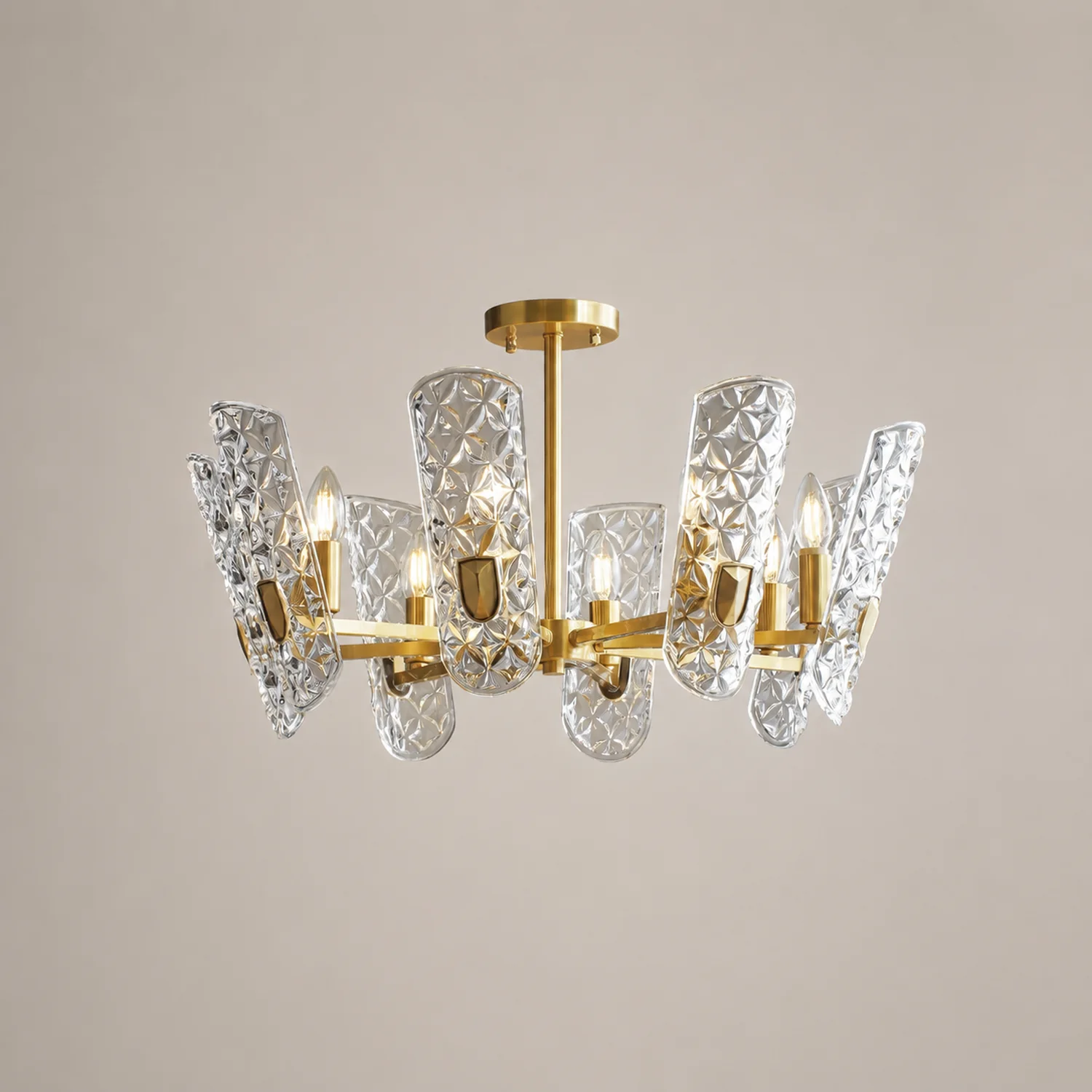 Brass Central Chandelier - Lumpaz