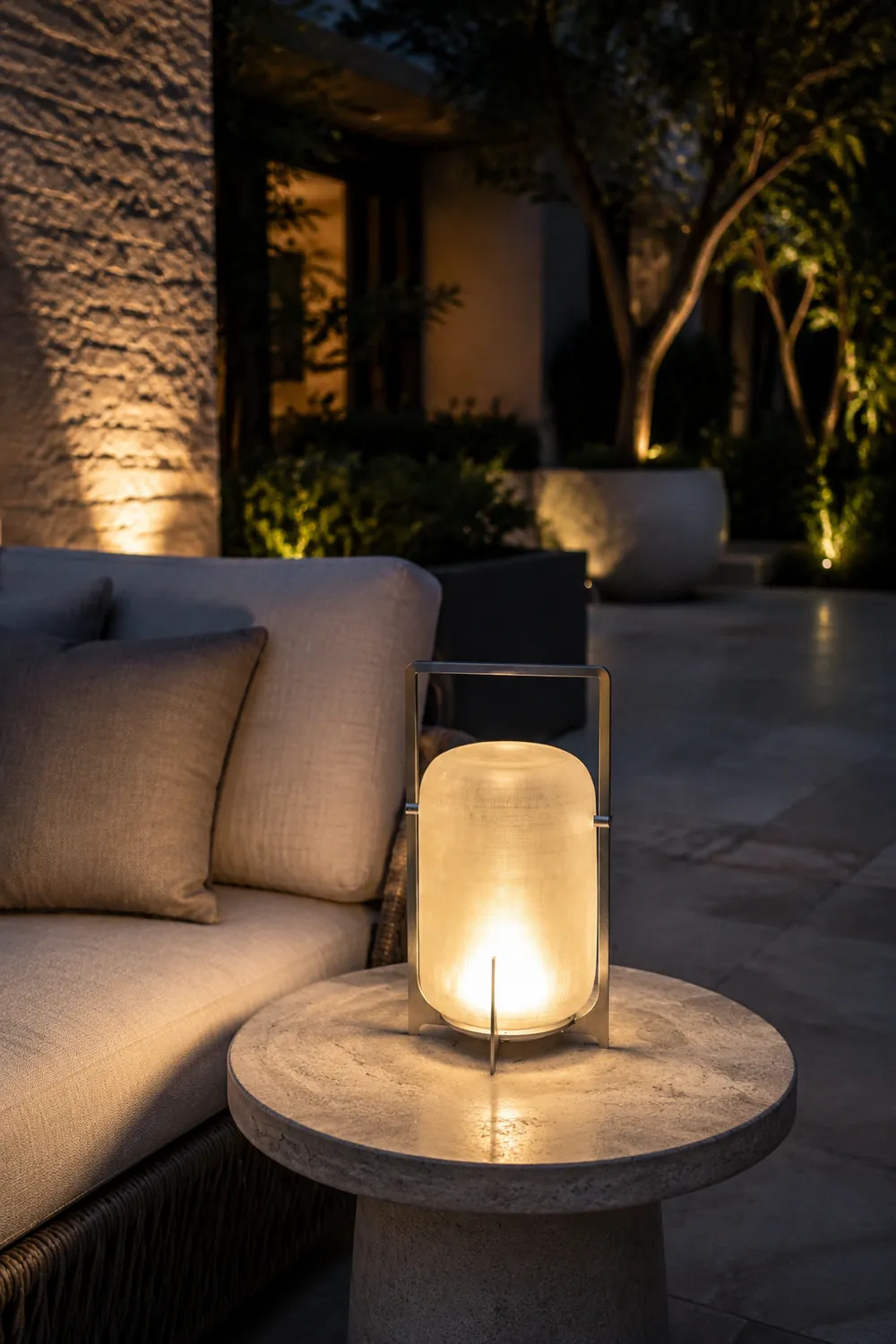 Silver Twilight Lantern Table Light - Lumpaz