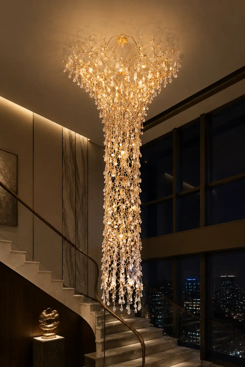 Tree Branch Staircase Chandelier - Lumpaz